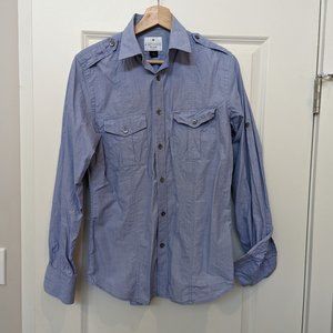 Express Light Blue MK2 Fitted button down shirt